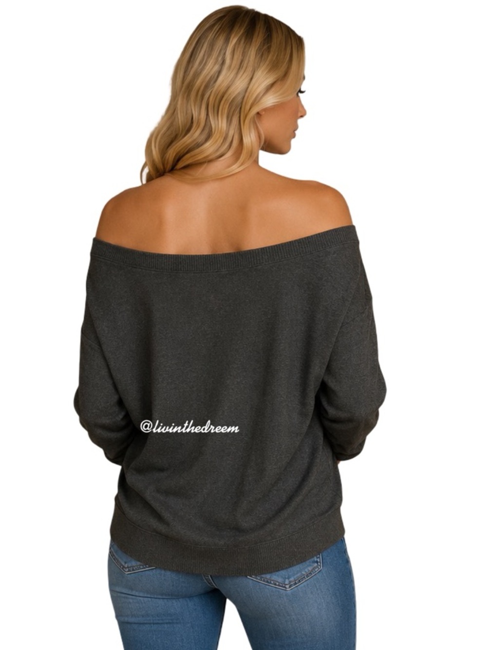 #T70 Nation LTD Raglan Off the Shoulder Sweater SZ M $98 - Picture 3 of 14